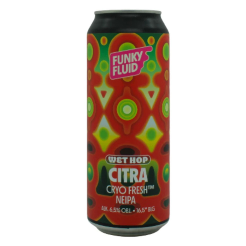 Piwo Funky Fluid Wet Hop Citra Crio Fresh NEIPA 16 6,5% 500 ml Puszka
