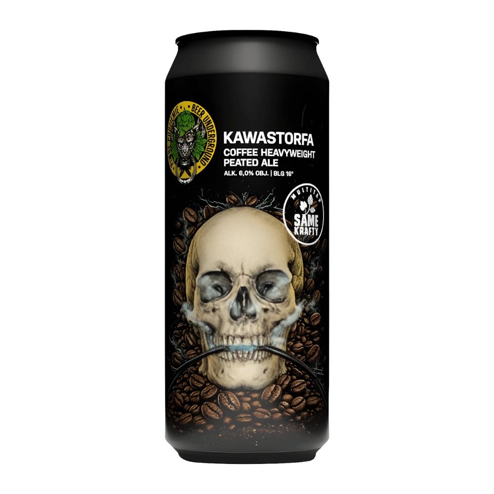 Piwo Piwne Podziemie Kawastorfa Coffee Heavyweight Peated Ale 6% 500 ml puszka DRS