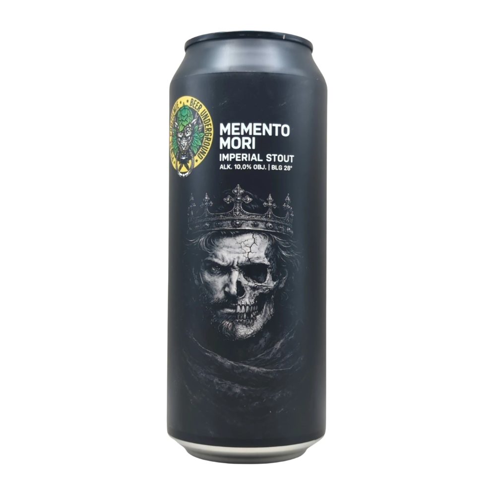 Piwo Piwne Podziemie Memento Mori Imperial Stout 10% 500 ml puszka DRS