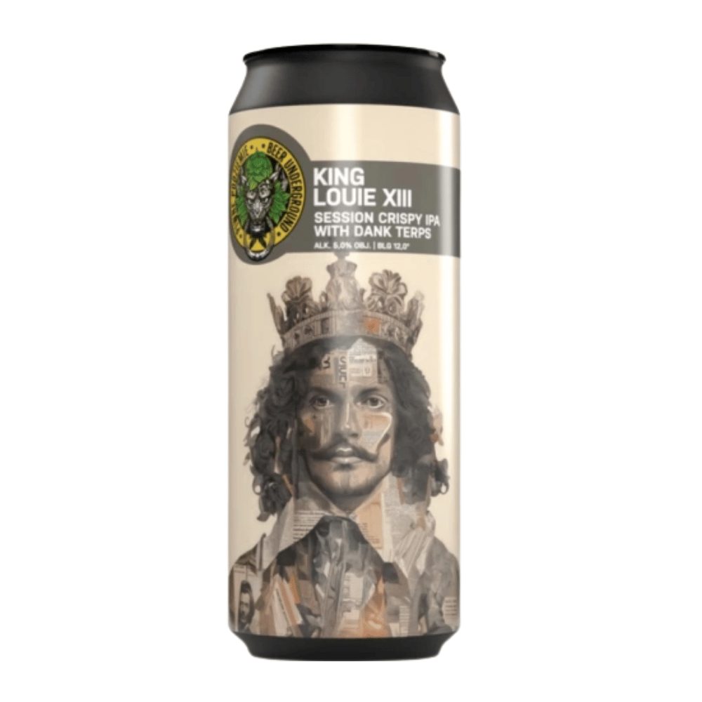 Piwo Piwne Podziemie King Louie XIII Dank Terps Session Crispy IPA 5% 500 ml Puszka
