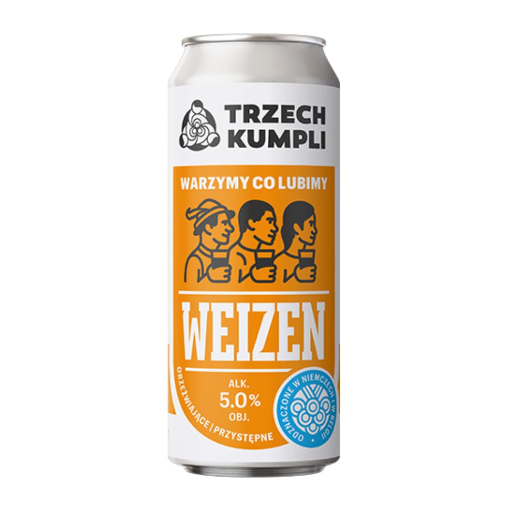 Piwo Trzech Kumpli Weizen 5% 500 ml puszka