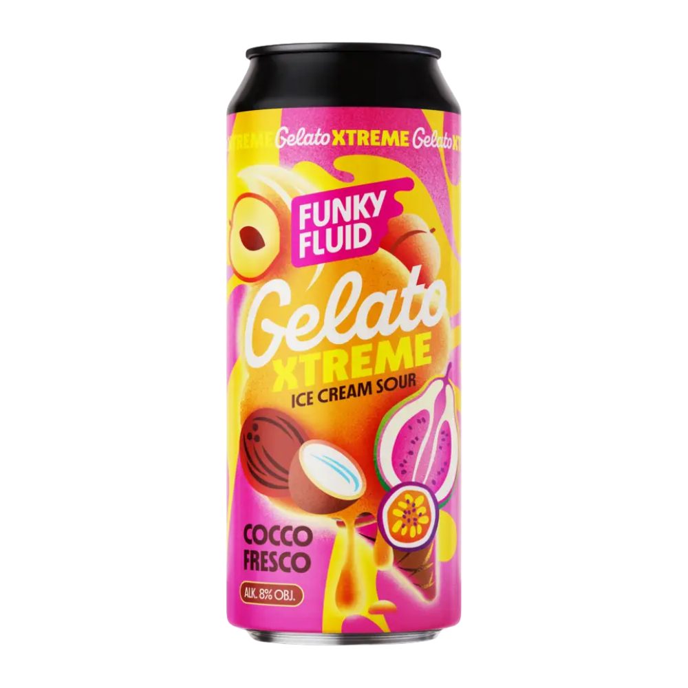 Piwo Funky Fluid Gelato Xtreme Cocco Fresco Ice Cream Sour 8% 500 ml puszka DRS