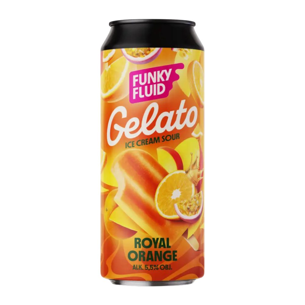 Piwo Funky Fluid Gelato Royal Orange 5,5% 500 ml puszka DRS