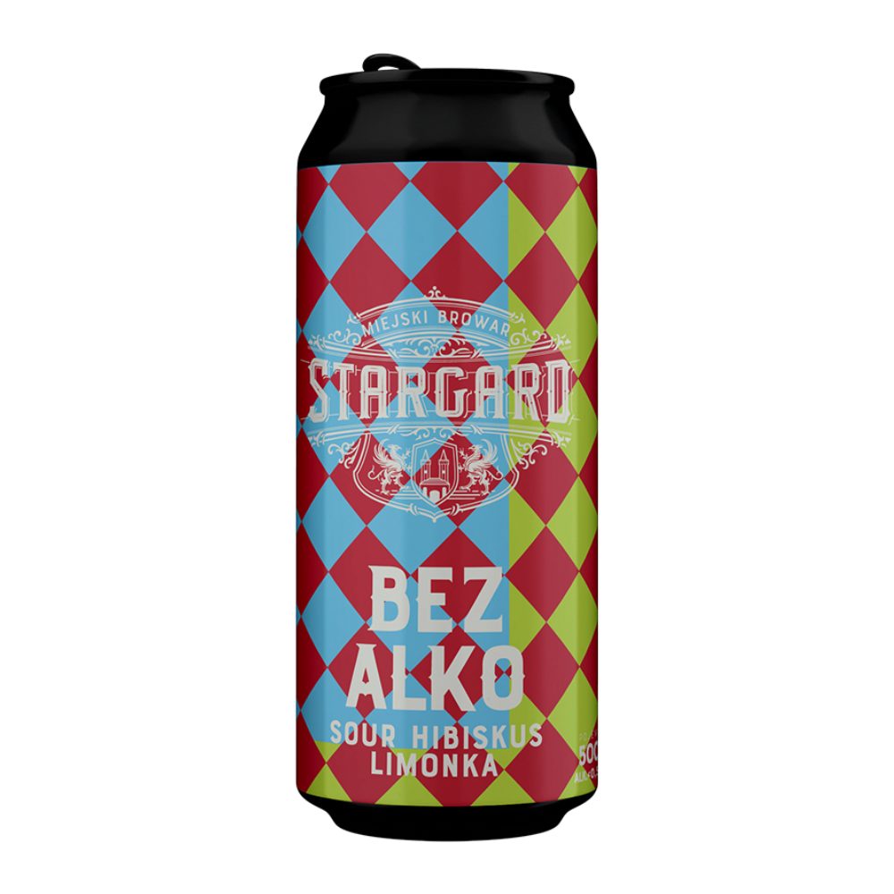 Piwo Miejski Browar Stargard Bez Alko Sour Limonka Hibiskus Vanilia 0% 500 ml puszka DRS
