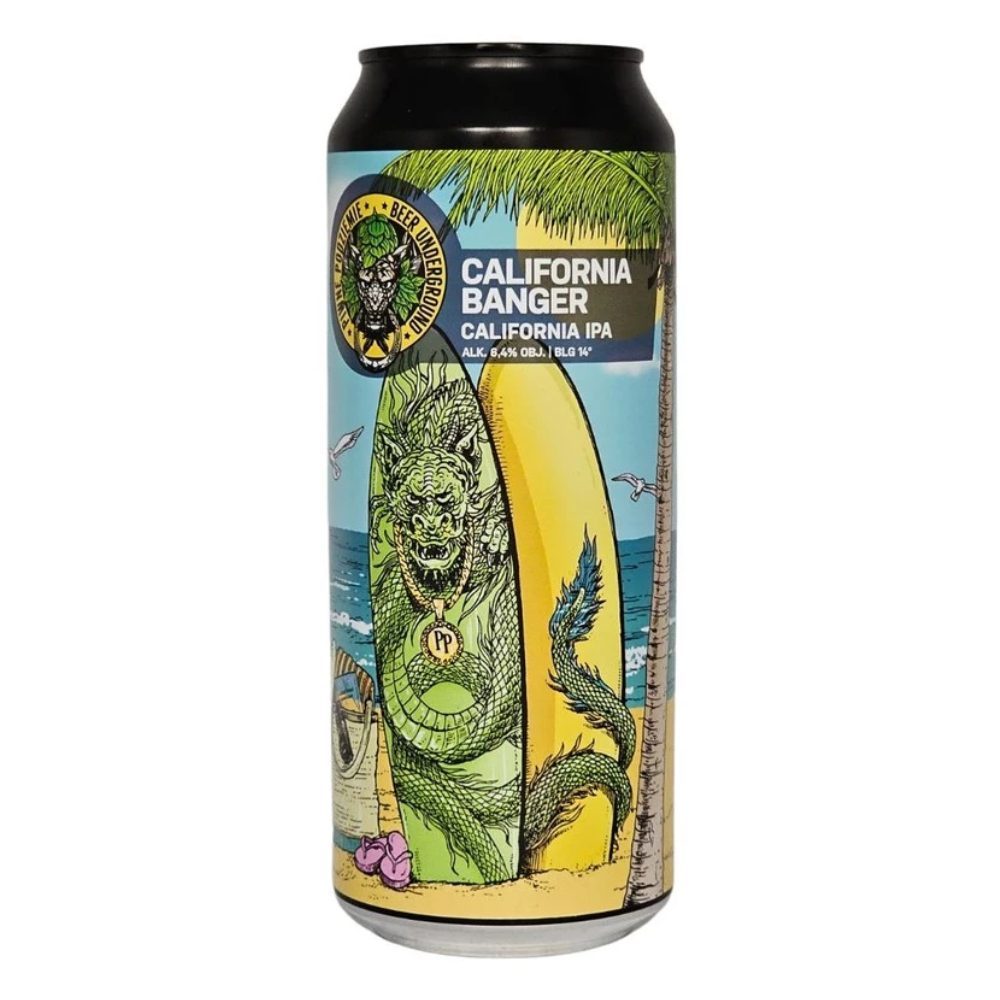 Piwo Piwne Podziemie California Banger California IPA 6,4% 500 ml puszka DRS