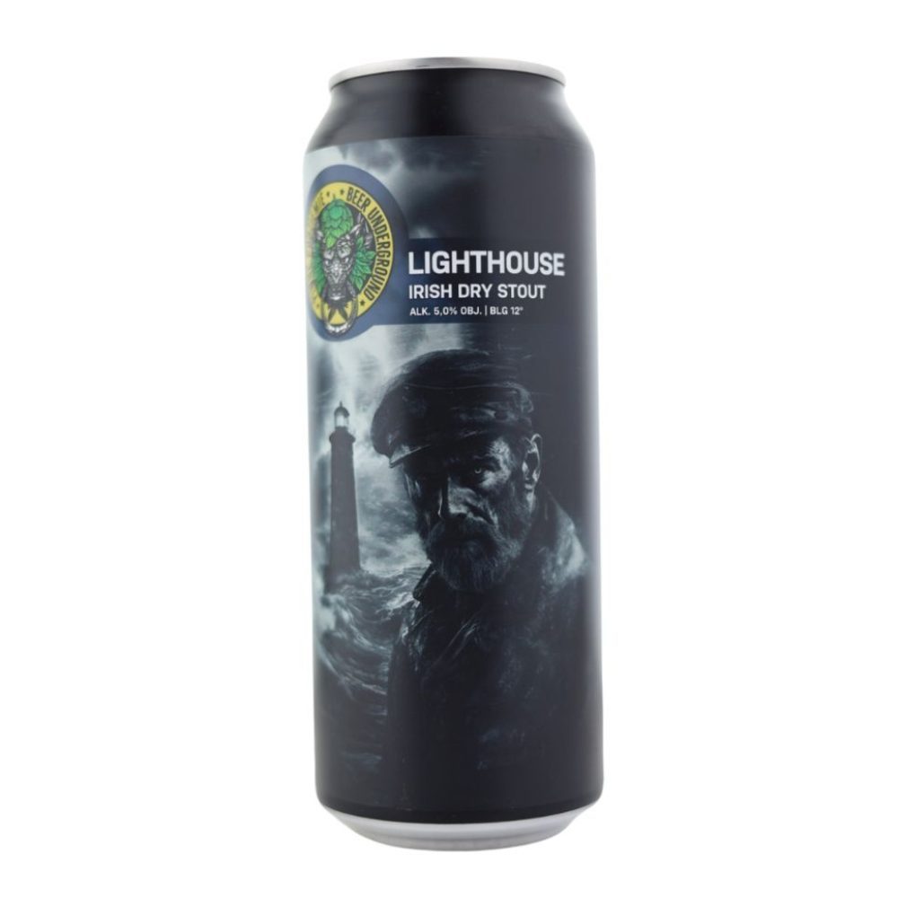 Piwo Piwne Podziemie Lighthouse Keeper Irish Dry Stout 5% 500ml puszka DRS