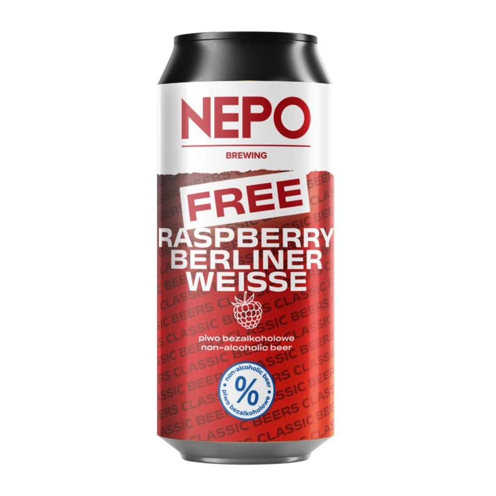 Piwo Nepomucen Free Raspberry Non-Alcoholic Berliner Weisse  0% 500 ml puszka DRS