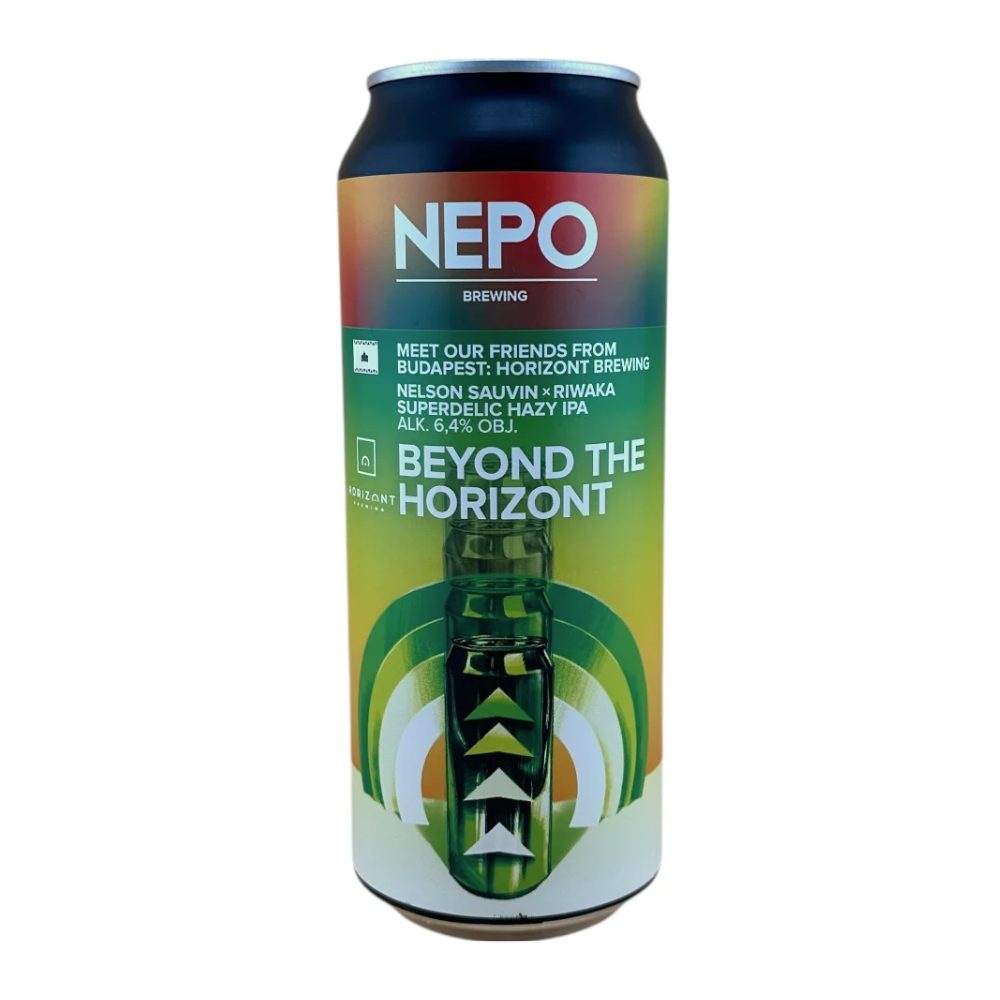 Piwo Nepomucen Meet Our Friends From Budapest Beyond The Horizont Hazy IPA 6,4% 500 ml puszka DRS