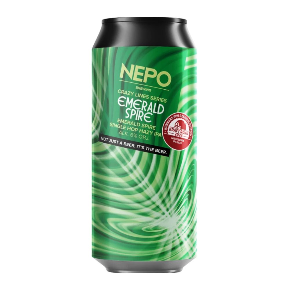 Piwo Nepomucen Crazy Lines Series Emerald Spire Single Hop Hazy IPA 6% 500 ml puszka DRS