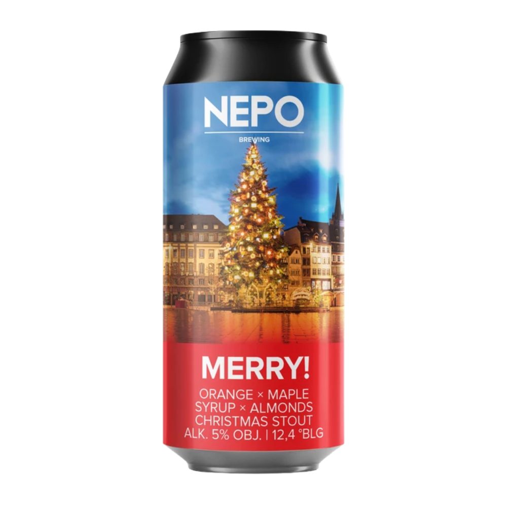 Piwo Nepomucen Merry Orange Maple Syrup x Almonds Christmas Stout 5% 500 ml puszka
