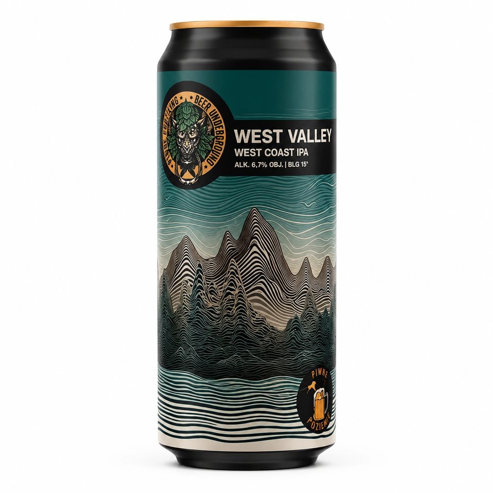 Piwo Piwne Podziemie West Valley IPA 7% 500ml puszka DRS