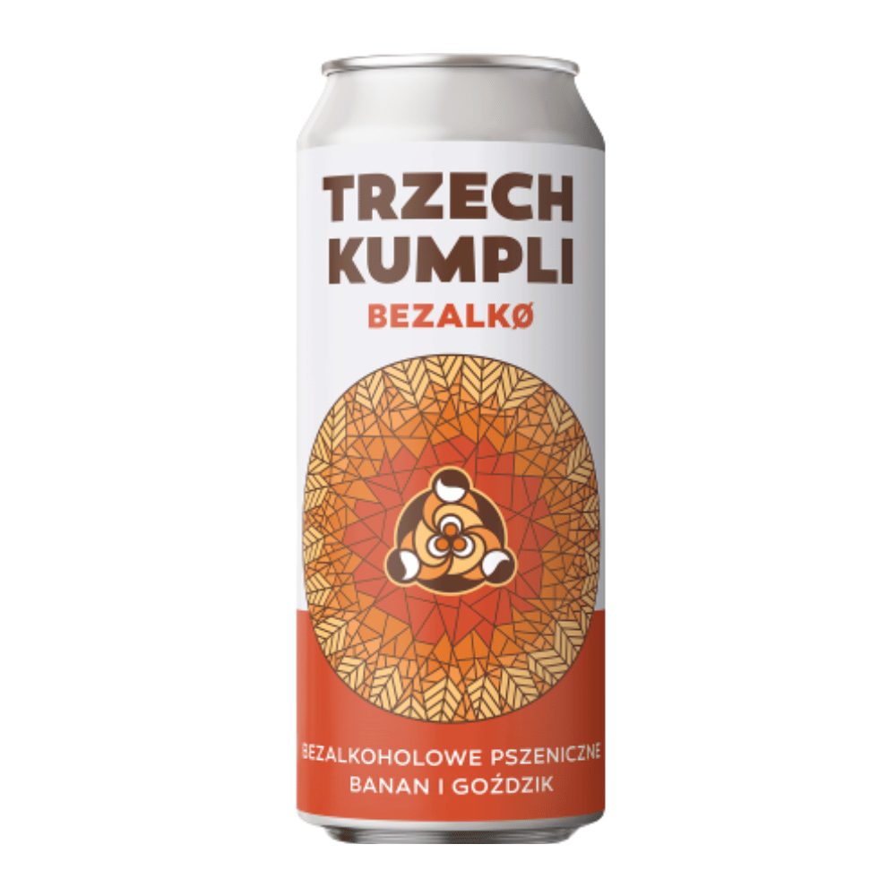 Piwo Trzech Kumpli Bezalko Pszeniczne Banan & Goździk 0% 500 ml puszka