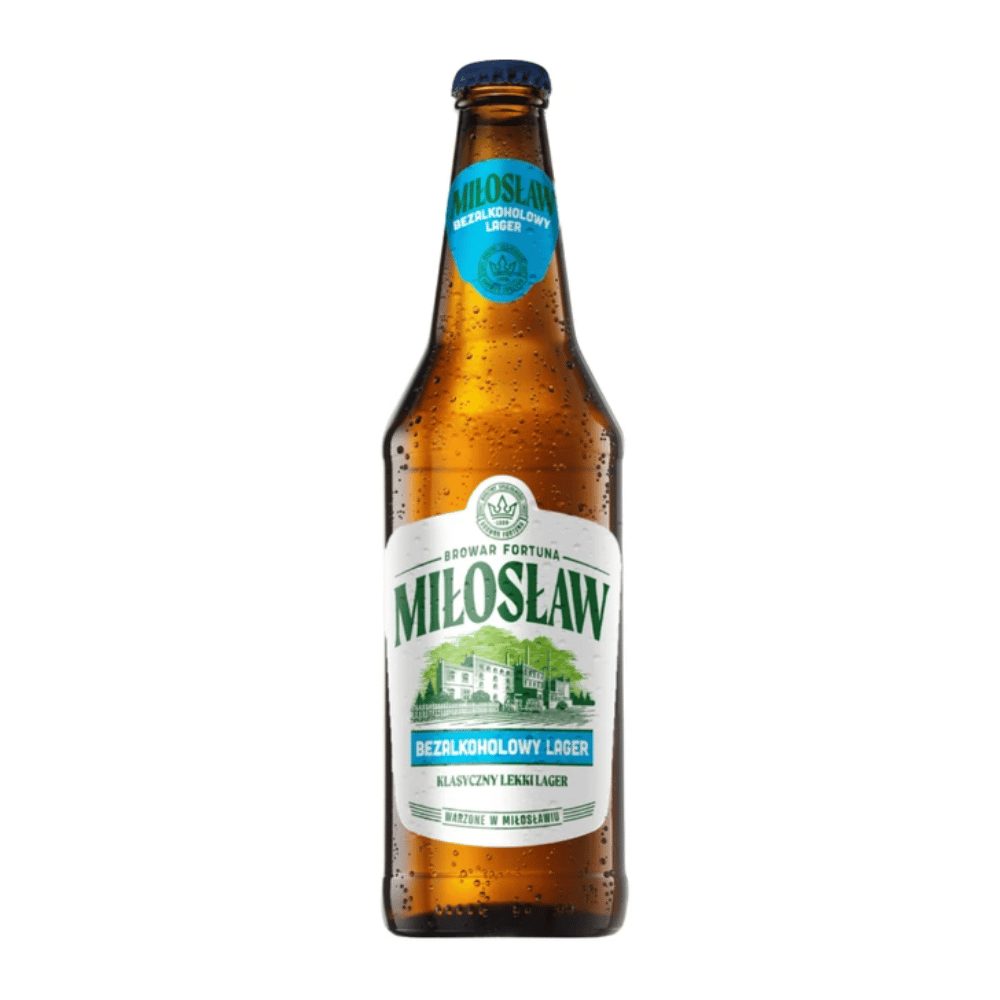 Piwo Miłosław Bezalkoholowe Lager 0% 500 ml