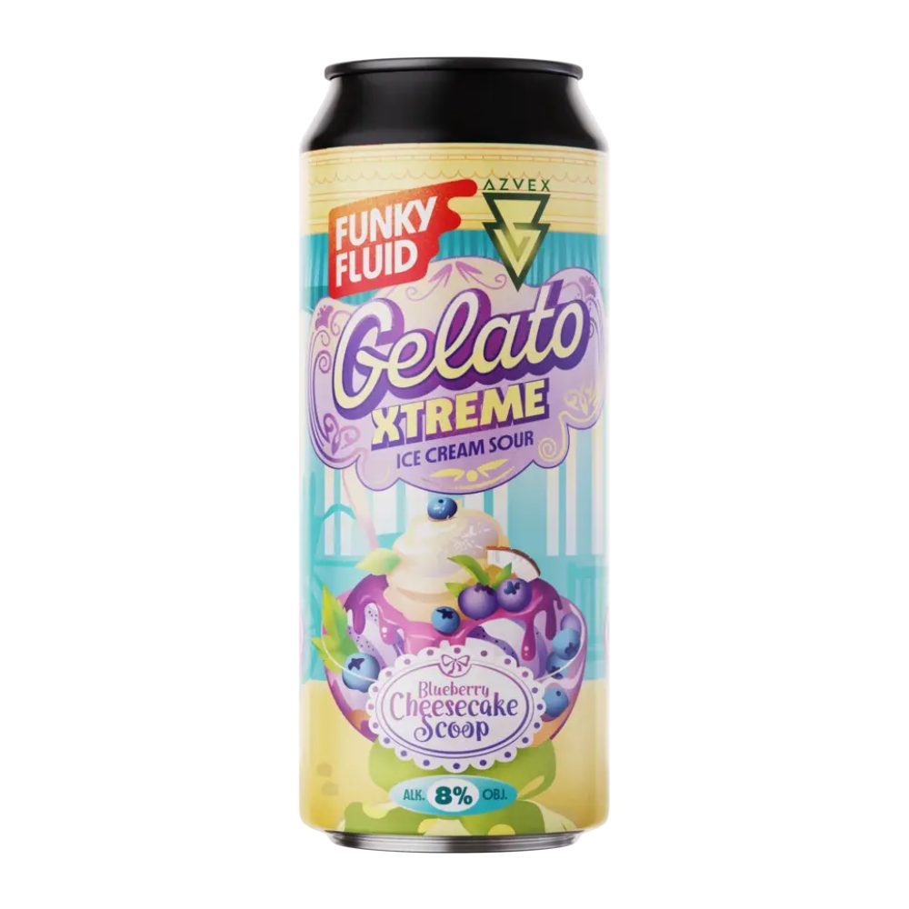 Piwo Funky Fluid Gelato Xtreme Blueberry Cheesecake Scoop 8% 500 ml puszka DRS