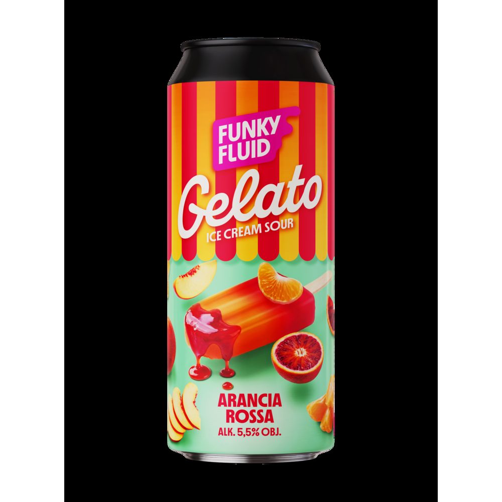 Piwo Funky Fluid Gelato Arancia Rossa Ice Cream Sour % 500 ml puszka DRS
