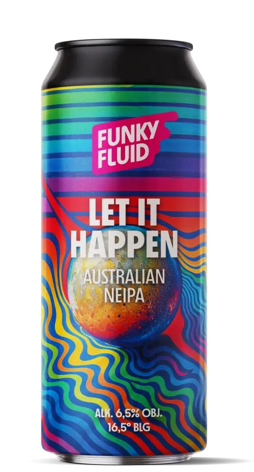 Piwo Funky Fluid Piwo Funky Fluid LET IT HAPPEN Australian NEIPA w. Enigma, Vic Secret & Galaxy 500 ml puszka 500 ml puszka