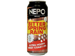 Piwo Nepomucen Bitter Spring Rain Ultra Hoppy West Caost IPA 500 ml puszka DRS