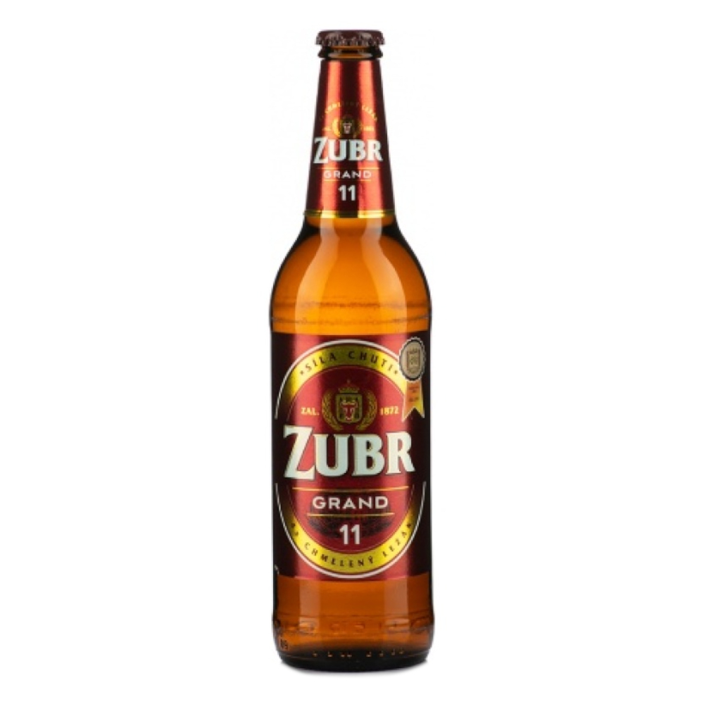 Piwo Zubr Grand Leżak Bohemian Pilzner 4,8% 500 ml