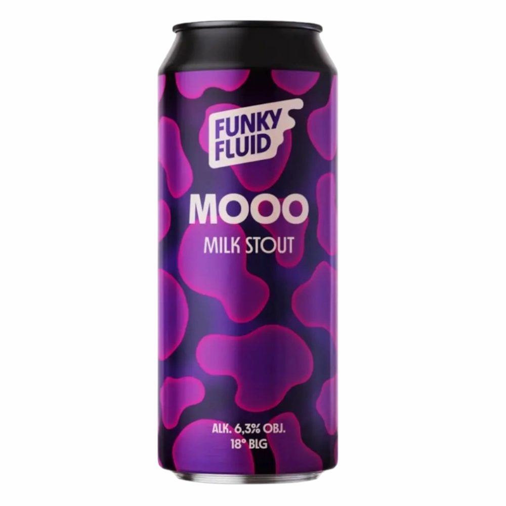 Piwo Funky Fluid Mooo Milk Stout 6,3% 500 ml puszka