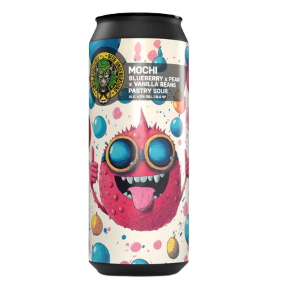 Piwo Piwne Podziemie Mochi jagoda, gruszka i wanilia 4% 500 ml puszka