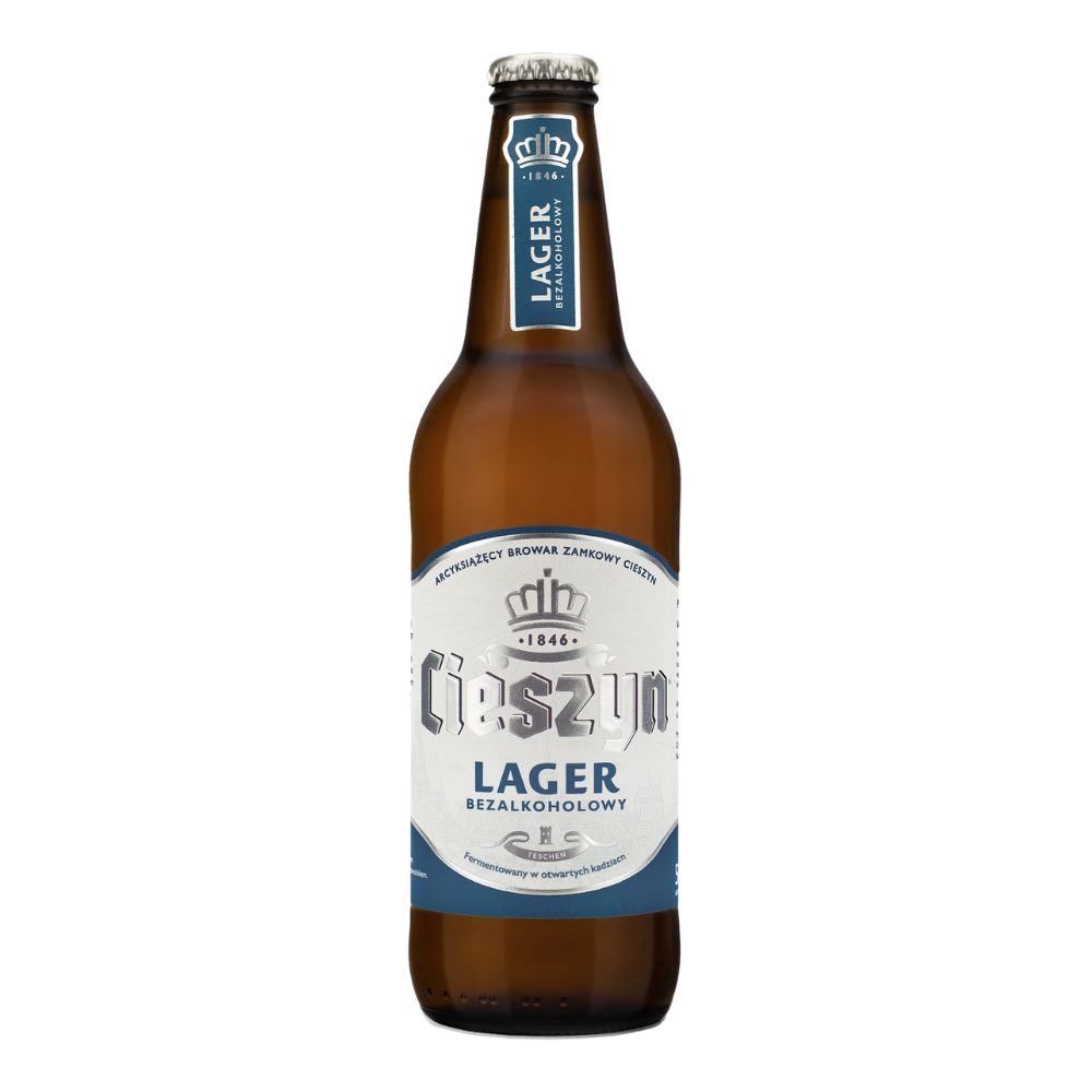 Piwo Cieszyn Lager Bezalkoholowy 0% 500 ml