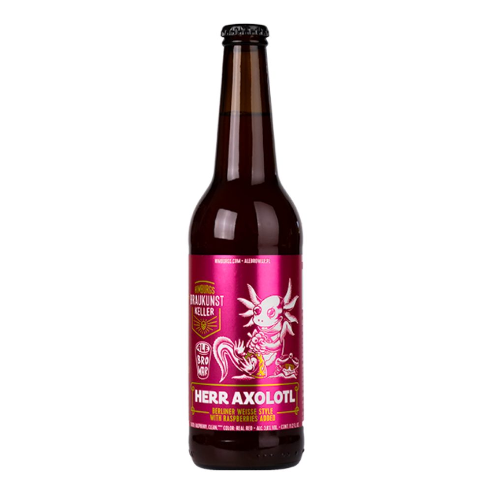 Piwo AleBrowar Herr Axolotl Malina 3,8% 500 ml