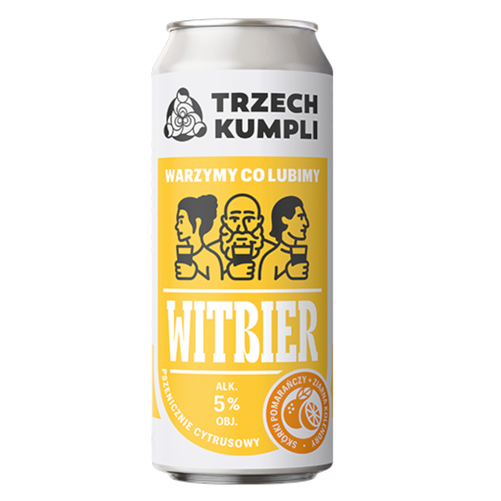 Piwo Trzech Kumpli Witbier 5% 500 ml Puszka