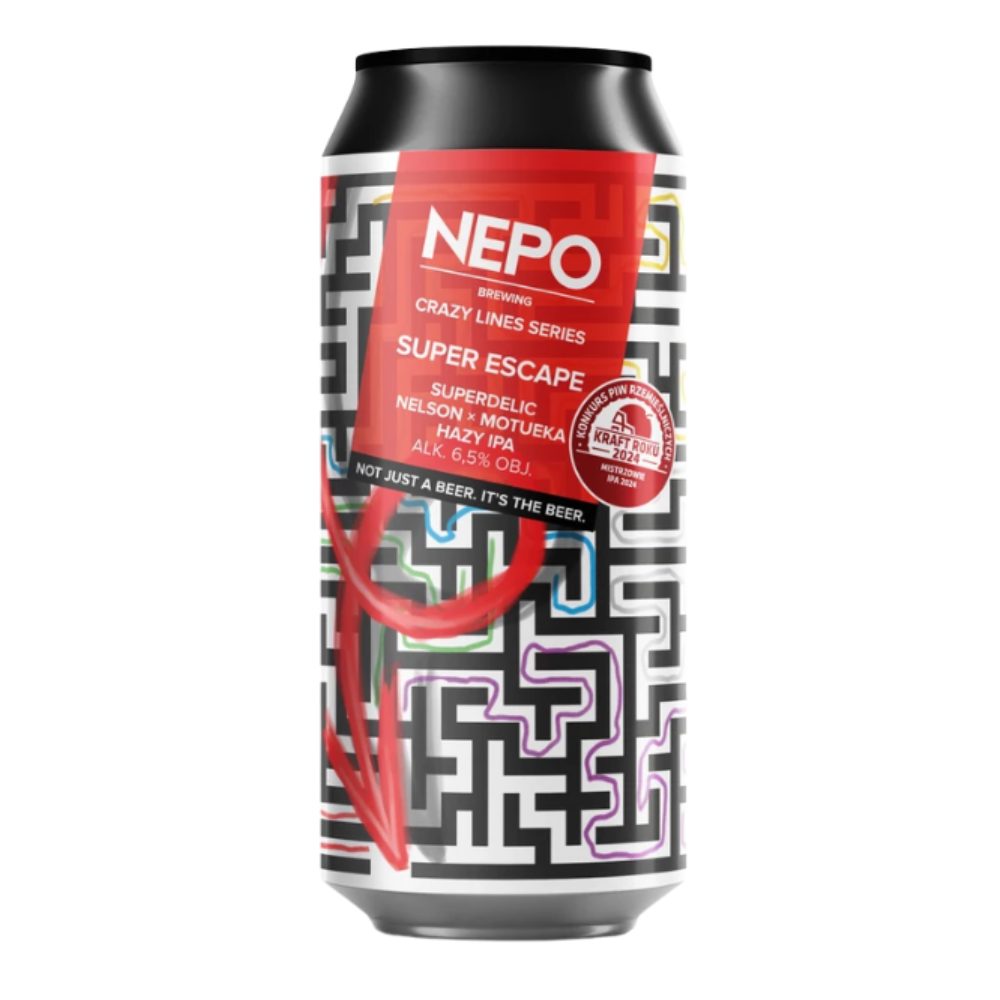 Piwo Nepomucen Crazy Lines Super Escape Hazy IPA 6,5% 500 ml puszka