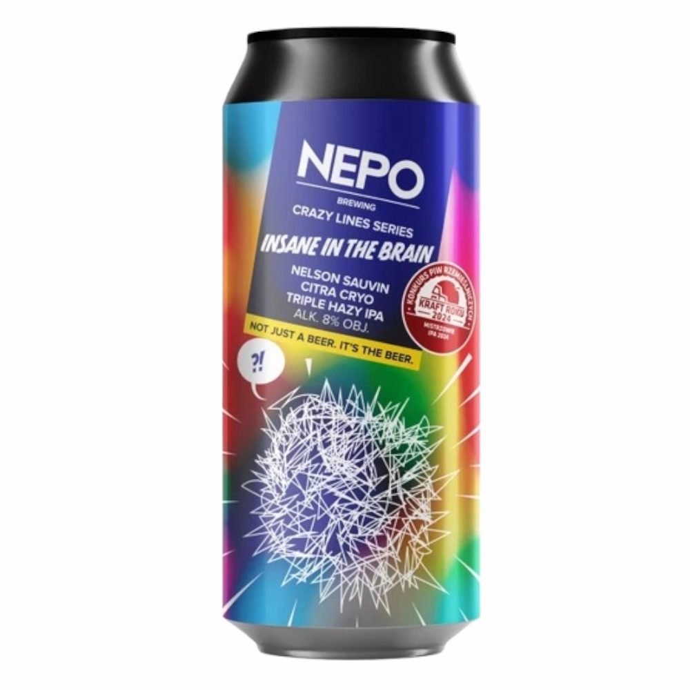 Piwo Nepomucen Crazy Lines Insane In The Brain Triple Hazy IPA 8% 500 ml