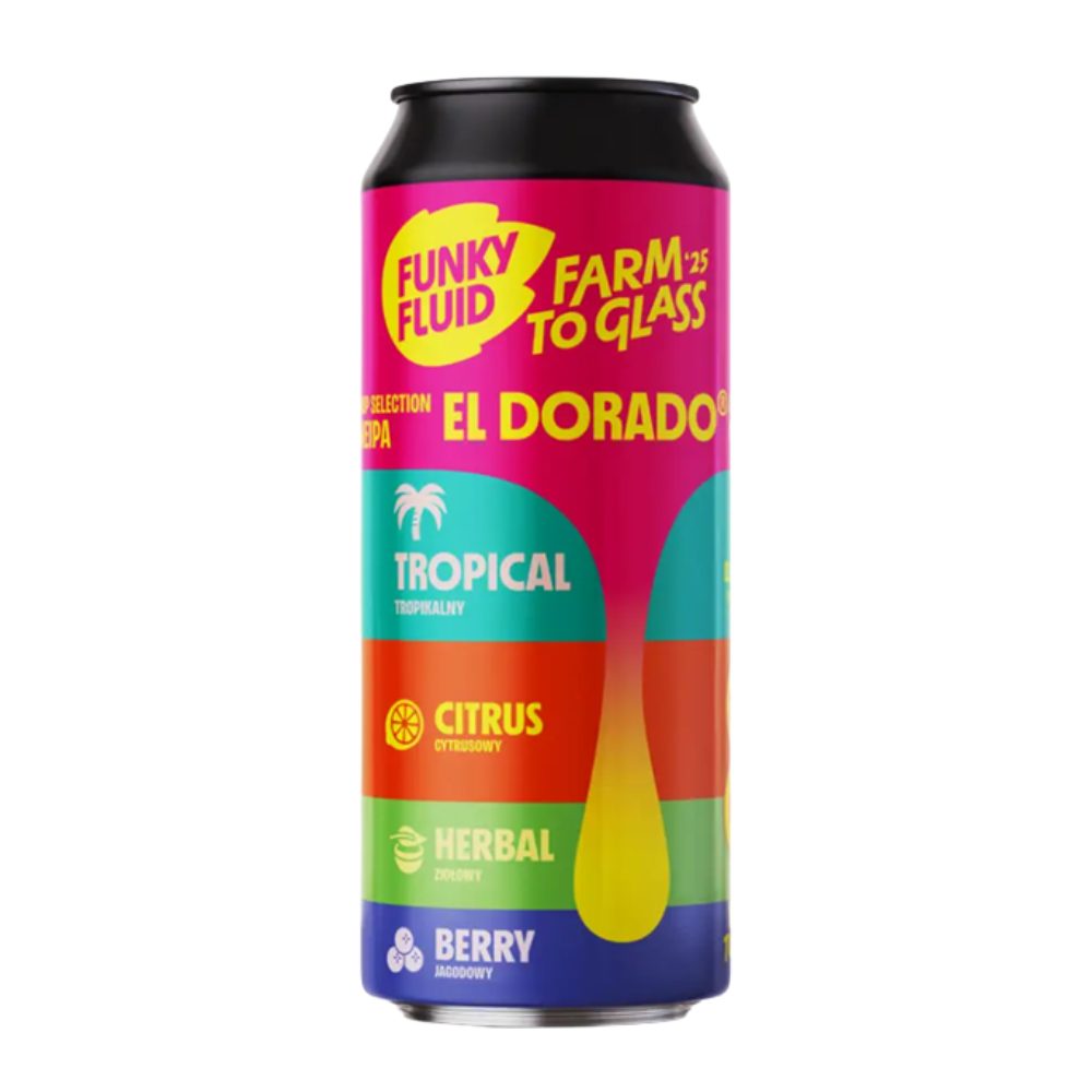 Piwo Funky Fluid Farm To Glass El Dorado 6,5% 500 ml puszka