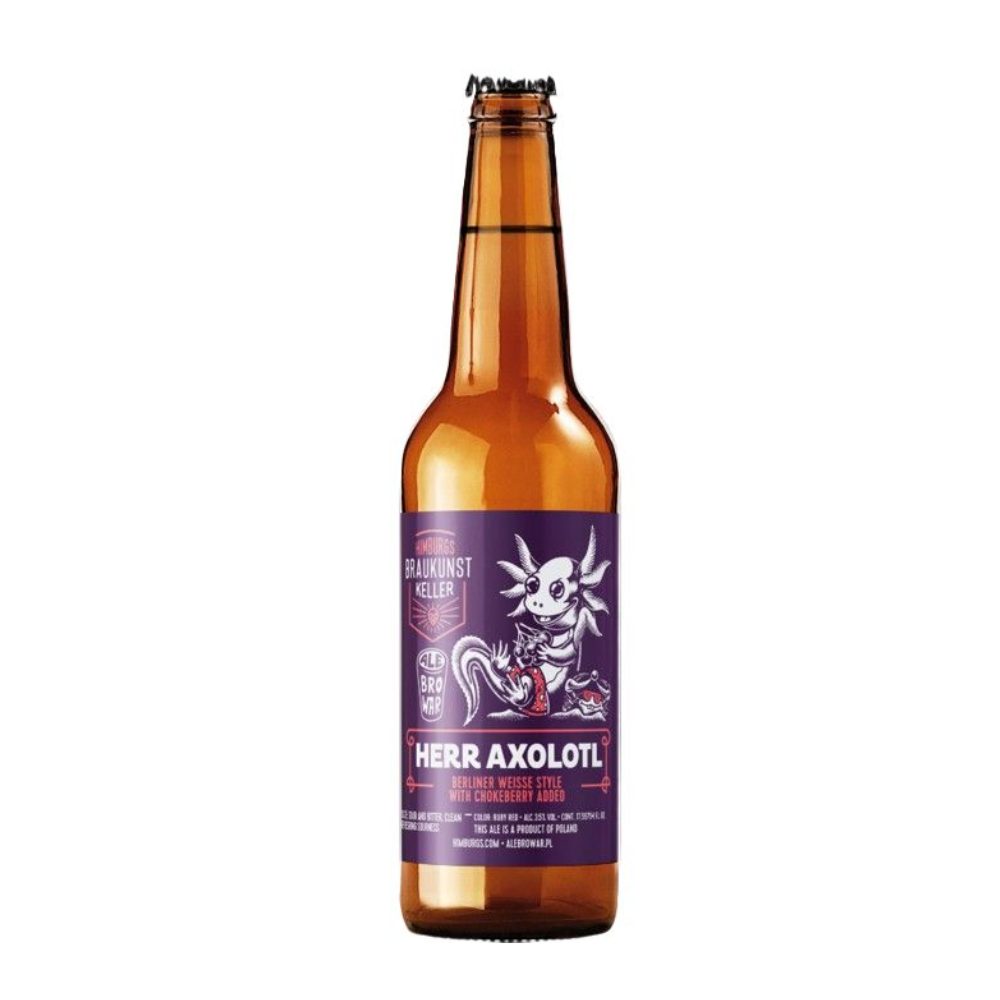 Piwo AleBrowar Axolotl - Berliner Weisse with Chokeberry 7,1% 500 ml